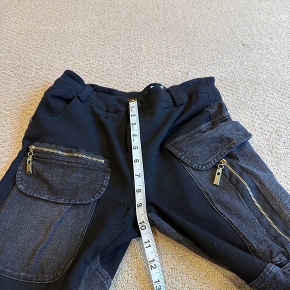 Goth Punk Emo Pants LYUZHE SD Patch Pencil SD Stretchy Denim LARGE Urban Street - Picture 9 of 13